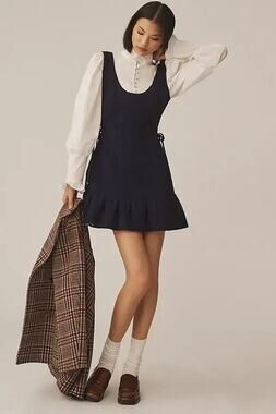 NWT Hope for Flowers Twofer Dress Indigo XL Wool Layered Mini Dress $468